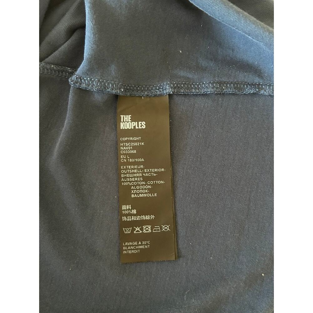 Dark Blue The Kooples Designer T-Shirt | Crew Neck | 100% Cotton‎ - (Size L) - Picture 4 of 8